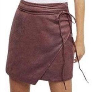 Free People Walk On Faux Suede Skirt Size 4